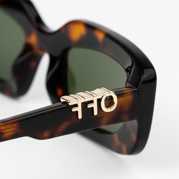 Off-White RENTON Women Sunglasses Havana Green Rectangle OERI13C RENTON 6055 main image 6